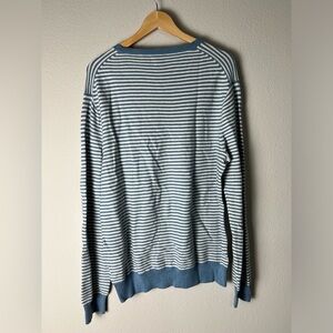 J.Crew White and Blue striped, size L, Excellent condition.